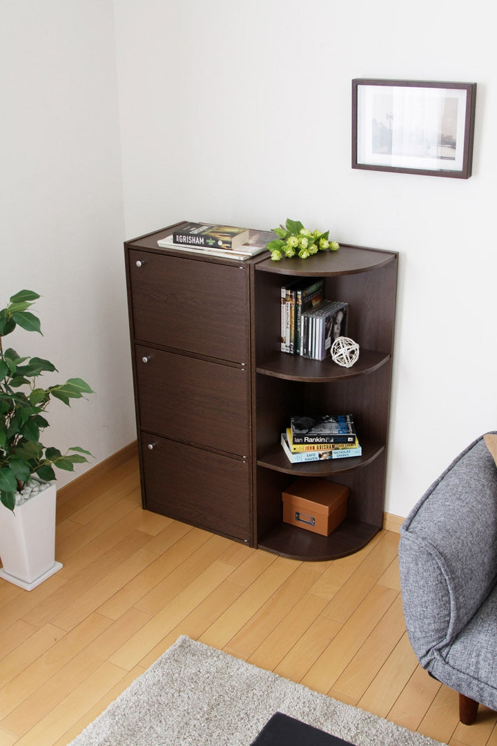 3-tier corner shelf book case