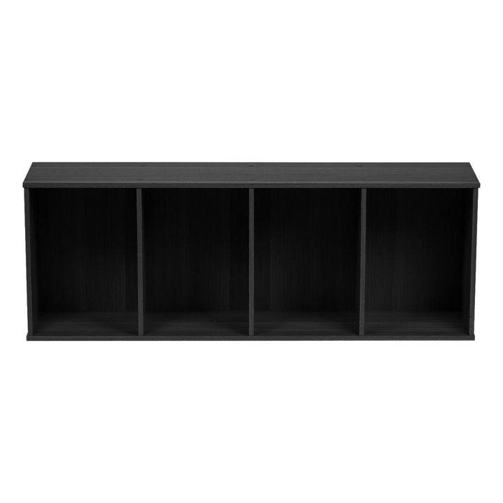 4-Tier Wood Storage Shelf, Black - IRIS USA, Inc.