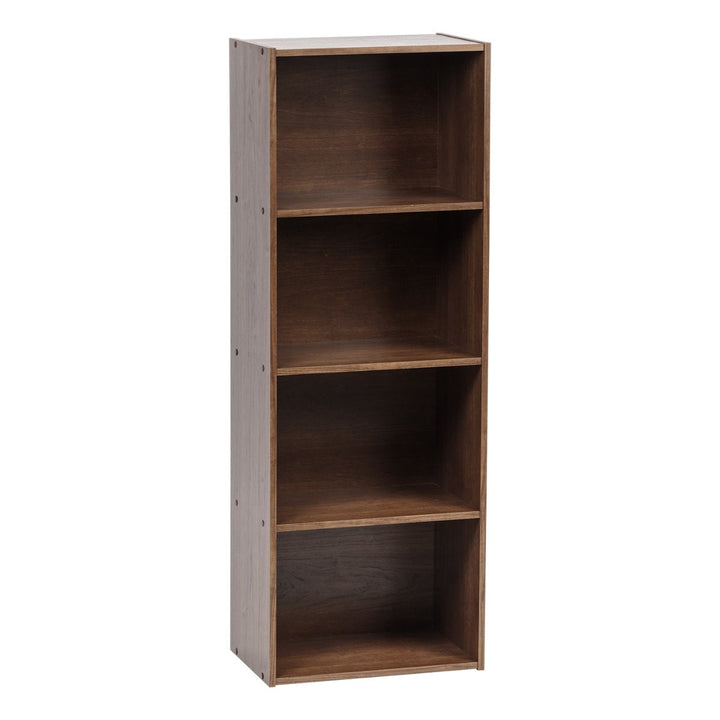 4-Tier Wood Storage Shelf, Brown - IRIS USA, Inc.