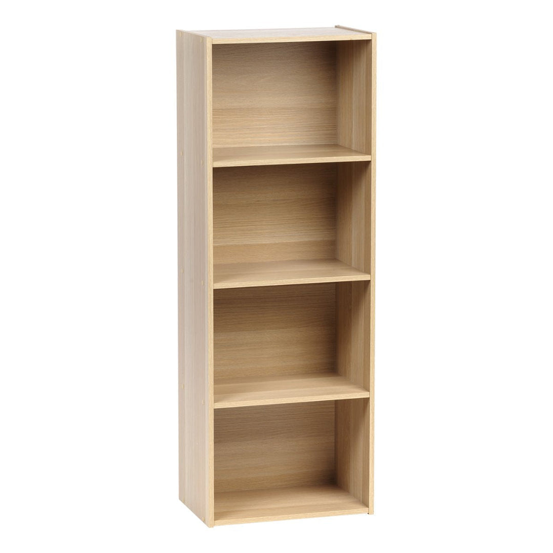 4-Tier Wood Storage Shelf, Light Brown - IRIS USA, Inc.