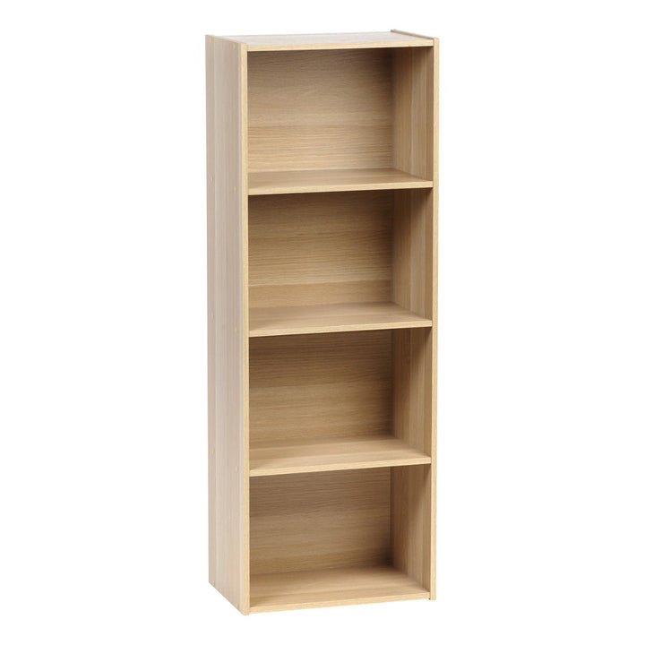 4-Tier Wood Storage Shelf, Light Brown - IRIS USA, Inc.