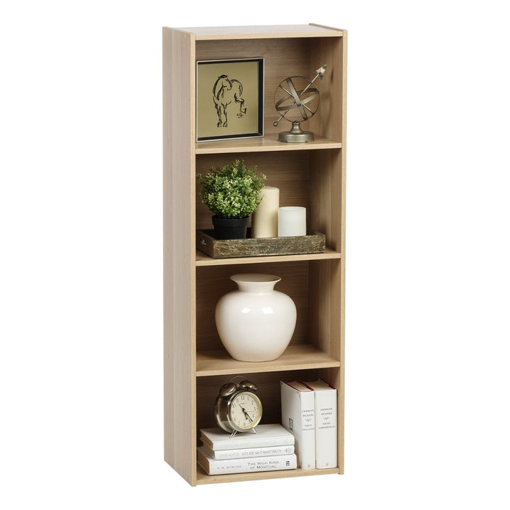 4-Tier Wood Storage Shelf, Light Brown - IRIS USA, Inc.