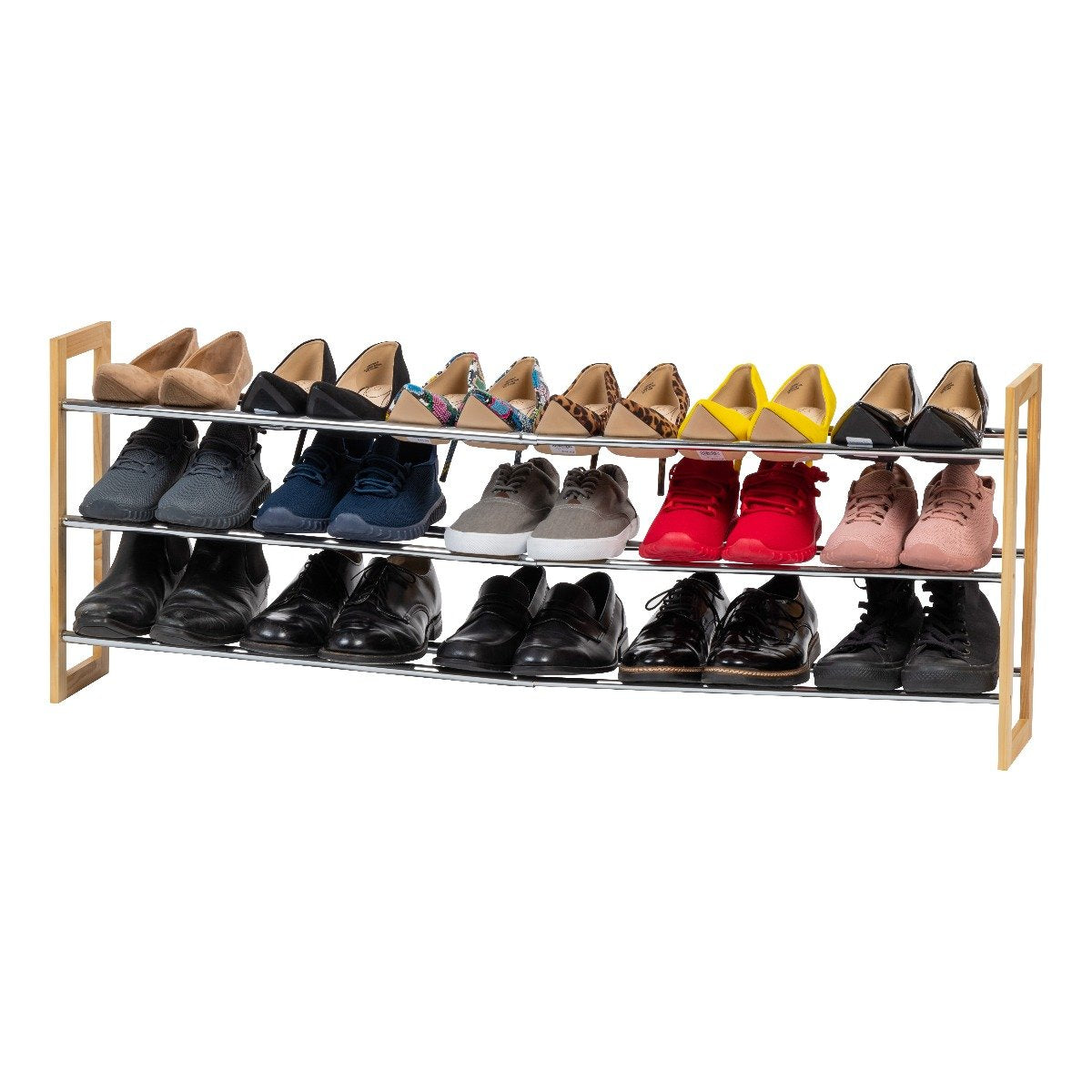 Graduated Shoe Rack Extendable Shoe Rack - 3 Tier – IRIS USA