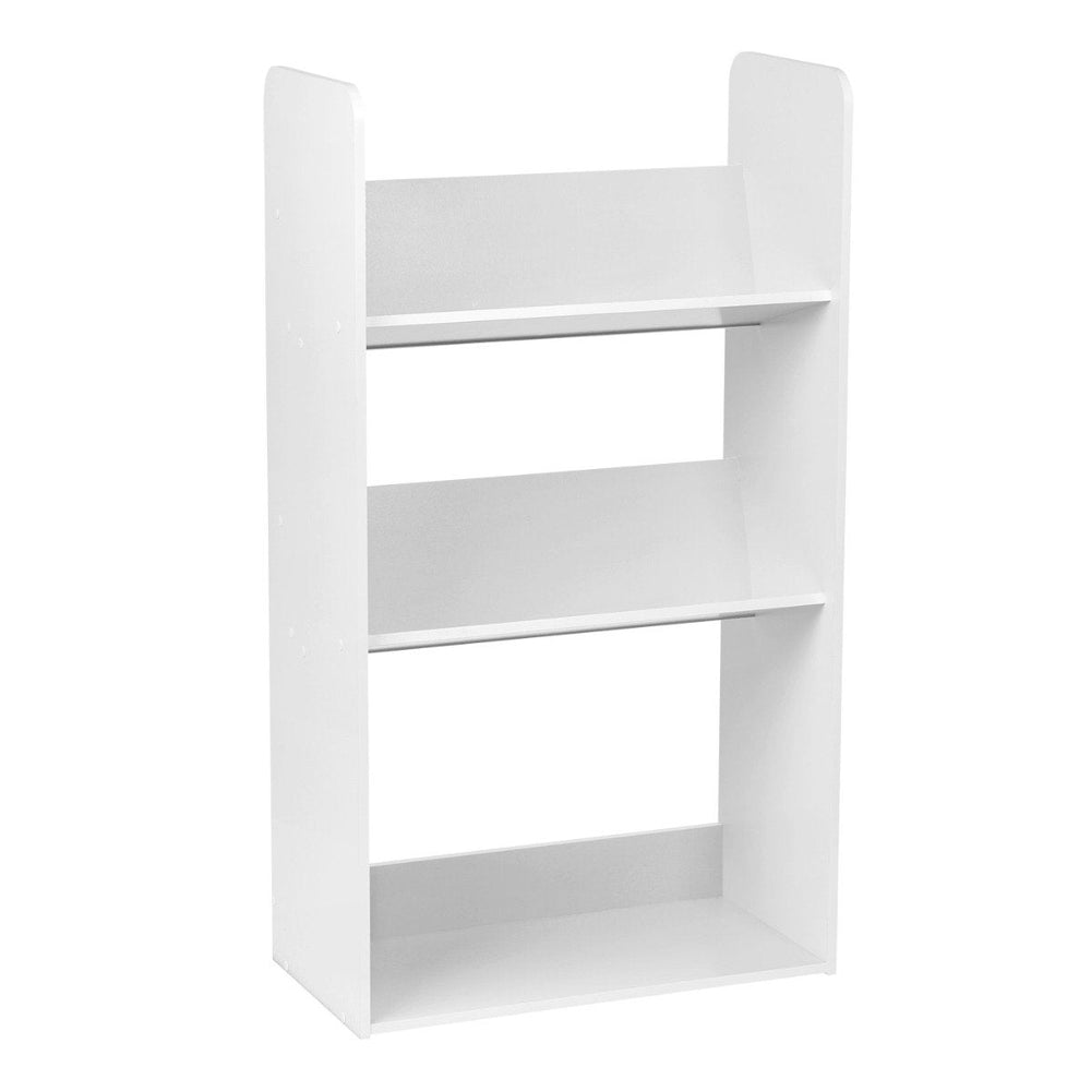 Tilted Book Shelf Rack - 3 Tier - image 1#color_white