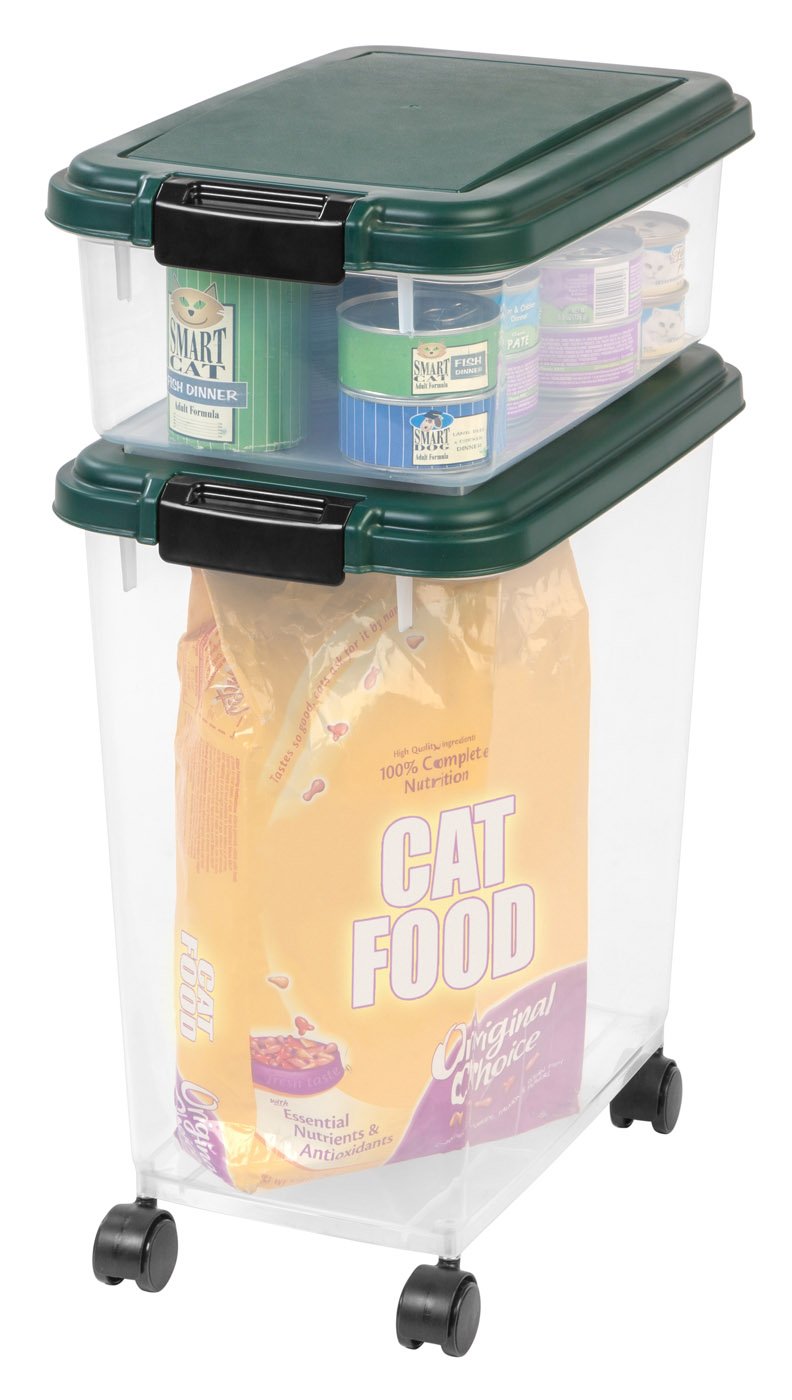 IRIS USA, 3-Piece Airtight Pet Food Container Combo, Pink