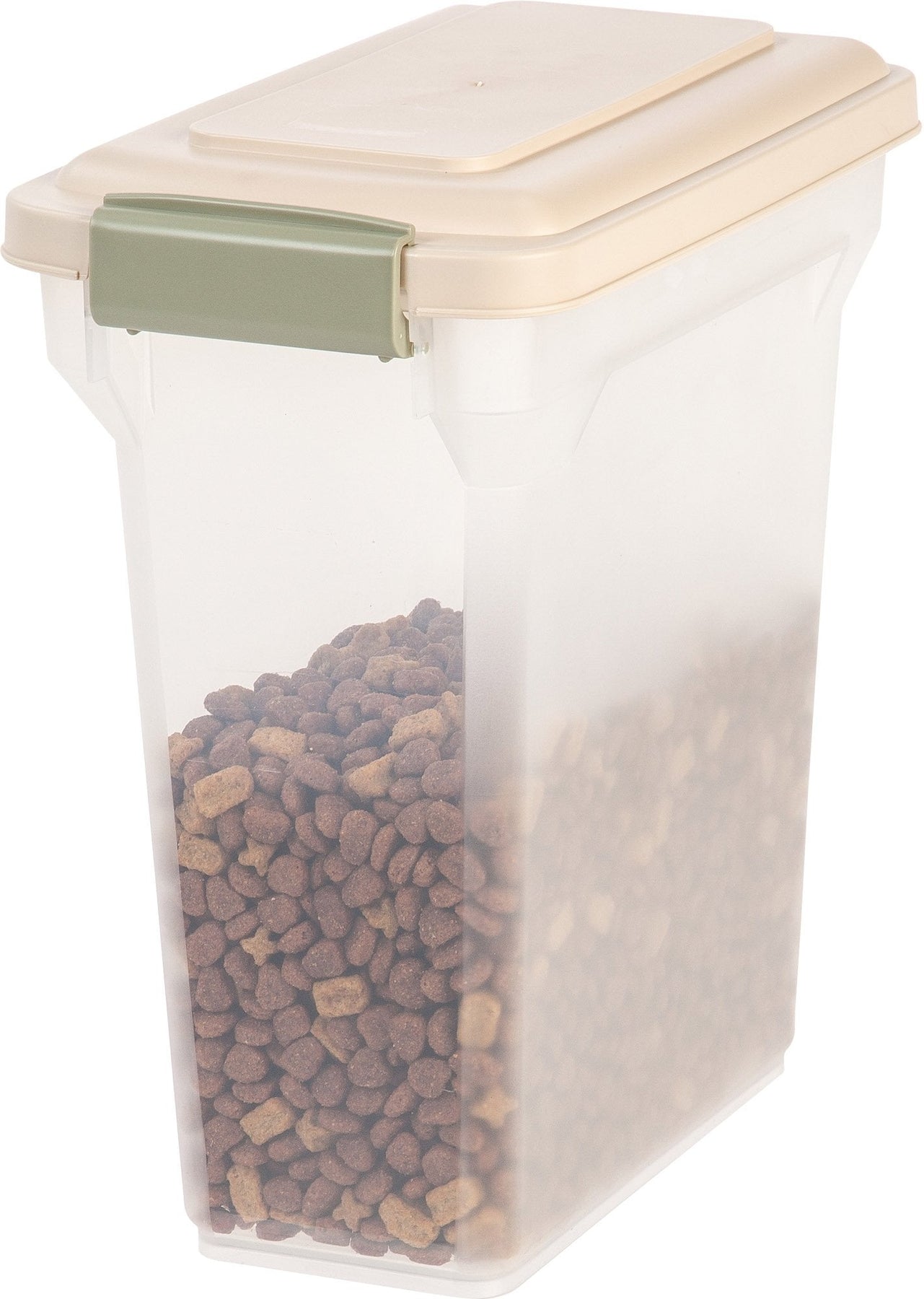 Iris 55 Quart Airtight Pet Food Container, Almond