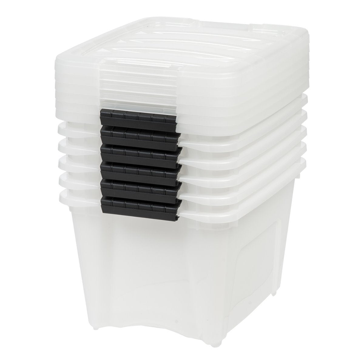 IRIS USA 26.95 Quart Stackable Plastic Storage Bins with Lids and Latc –  ShopEZ USA