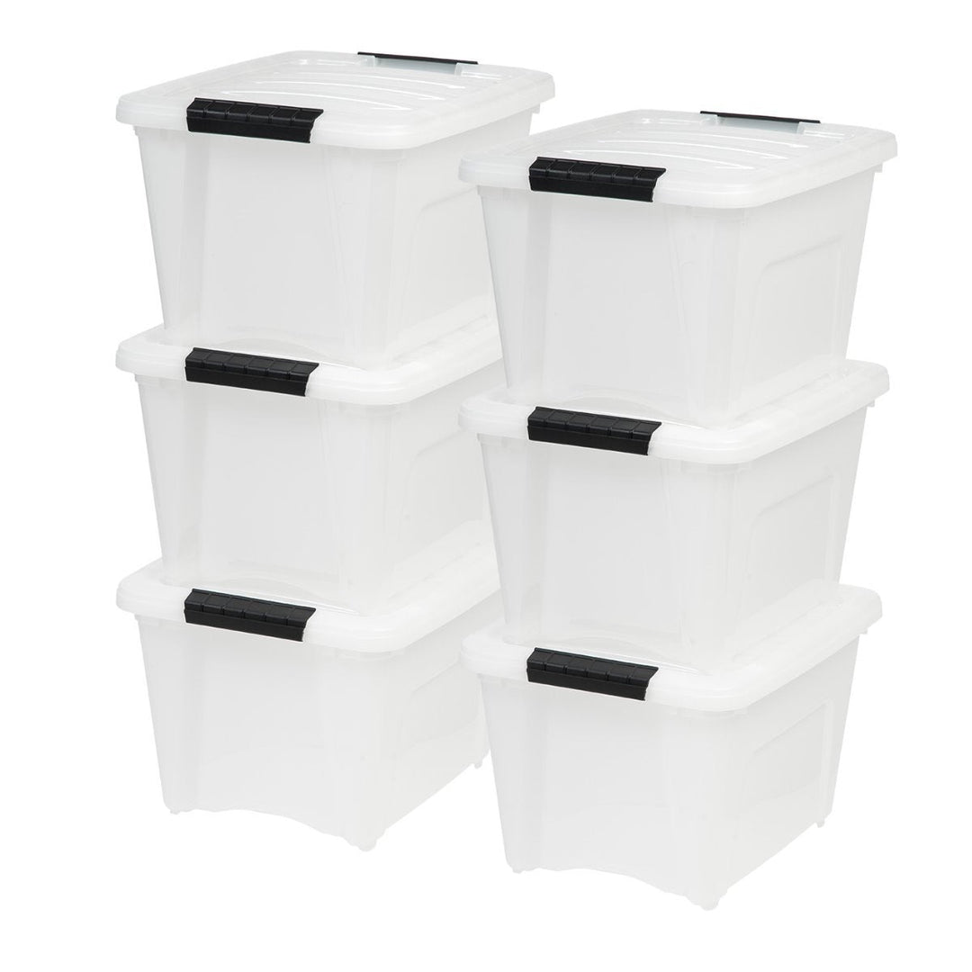 Stack and Pull Storage Box - 19 QT - image 1#color_pearl