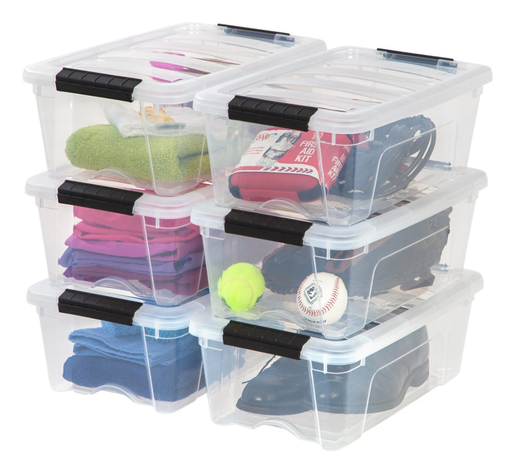 Stack & Pull™ Storage Box - 12 QT, 6 Pack, Pearl - IRIS USA, Inc.