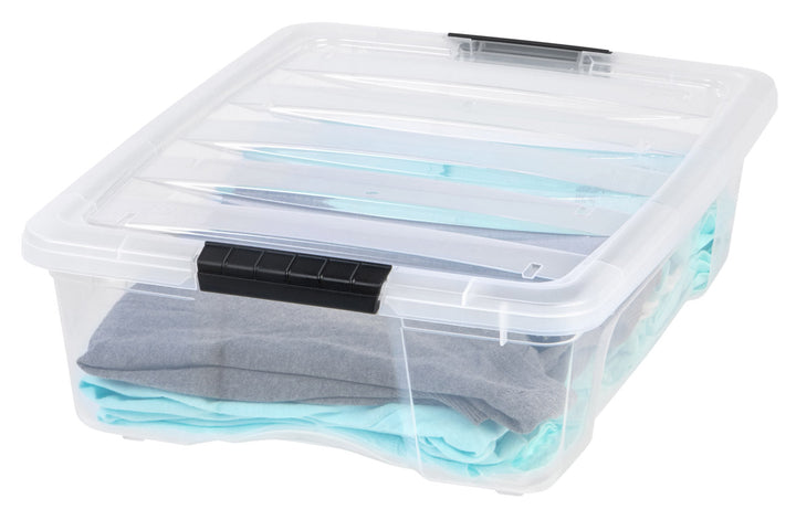 Stack & Pull™ Storage Box - 26 QT, 6 Pack, Clear - IRIS USA, Inc.