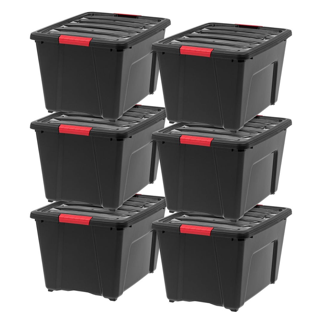 Stack and Pull Storage Box - 53 QT - image 1#color_black