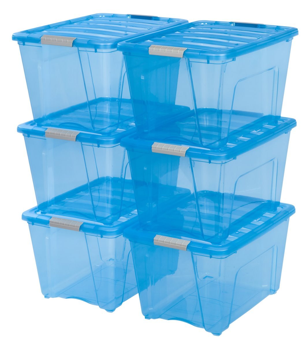Stack and Pull Storage Box - 53 QT - image 4#color_blue
