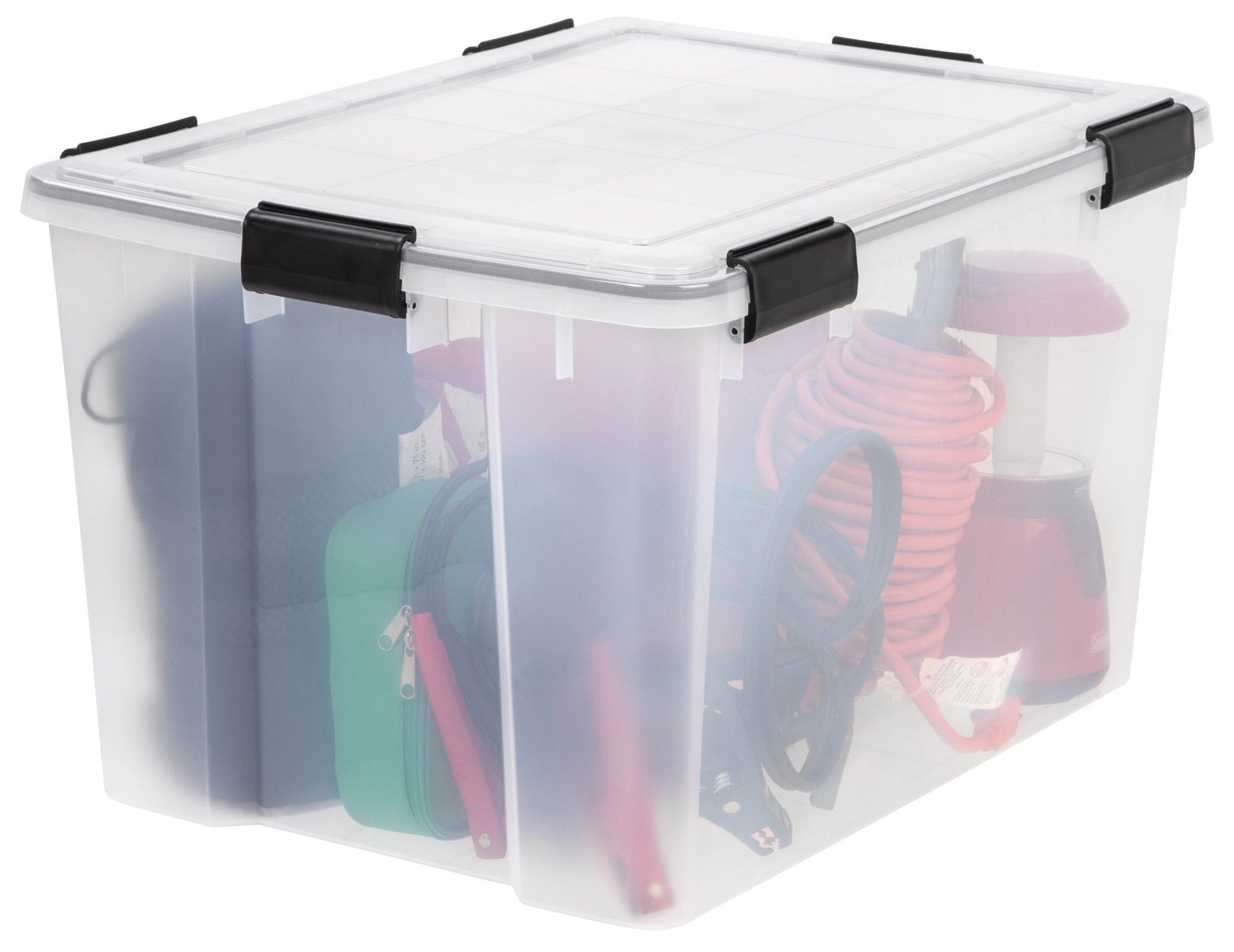 Iris USA Weathertight Storage Box, Clear, 19 qt