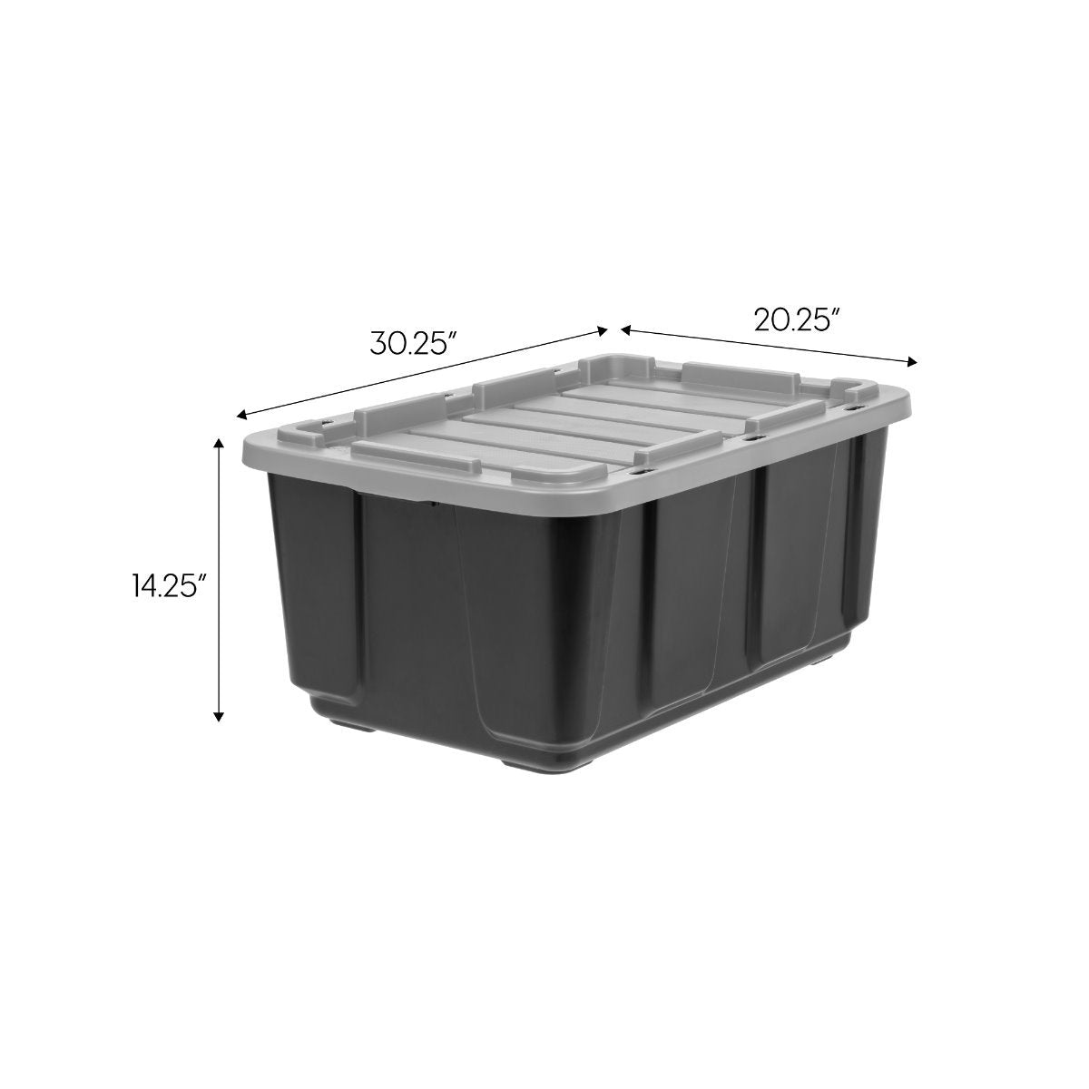 IRIS 10 Gal. Hard Plastic Store It All Tote Storage Box in Black (8-Pack) 2  x 586526-4PK - The Home Depot