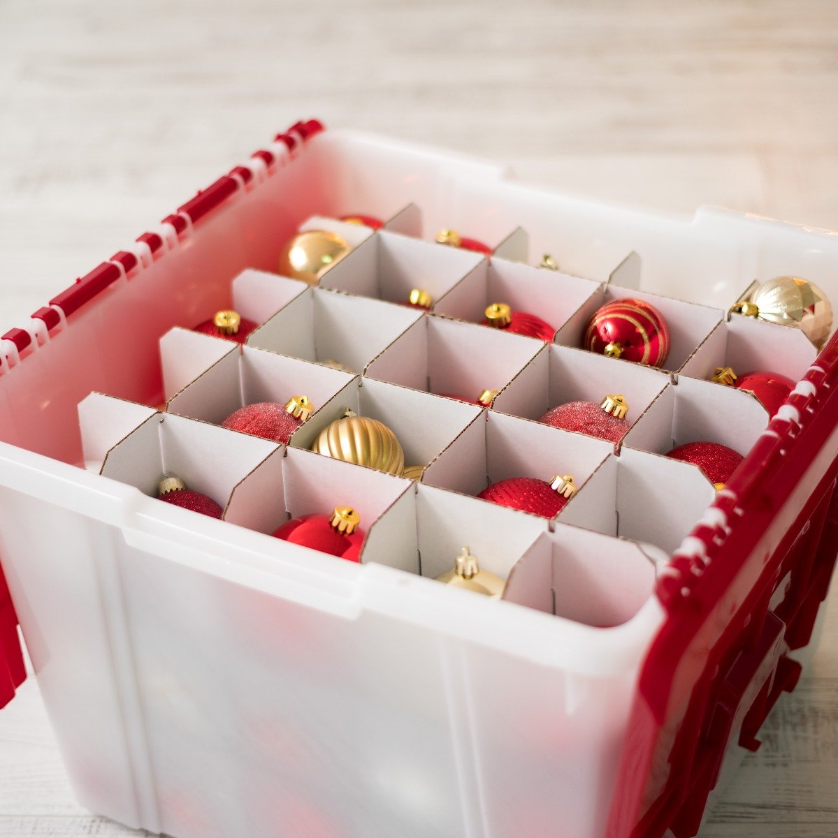 Holiday Ornament Wing-Lid Storage Box